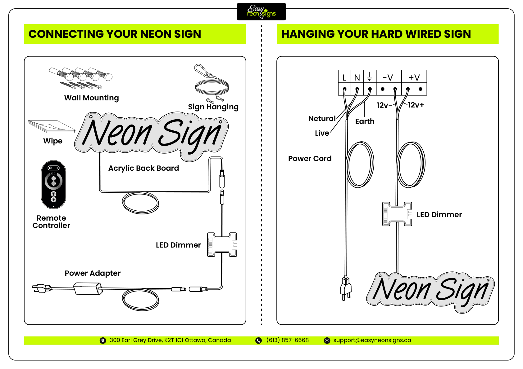 Step 15: Connecting Your Neon Signs - Installation Instructions